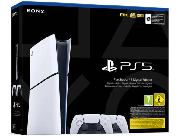Consola PS5 Digital + 2 Comandos Dualsense (Branco)