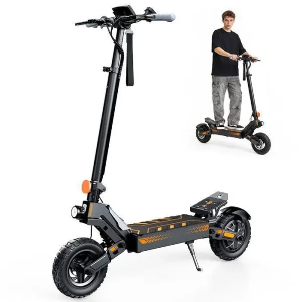 Patinete elétrico dobrável AGILERIDE AS-P2 de 10 polegadas, autonomia de 50 a 60 km, bateria de 48 V 15 Ah, motor de 1200 W.